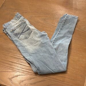 Aeropostale Faded Blue Skinny Jeans for Women